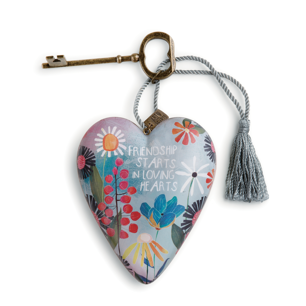 DEMDACO Art Heart 10cm/4" Friendship Loving Hearts