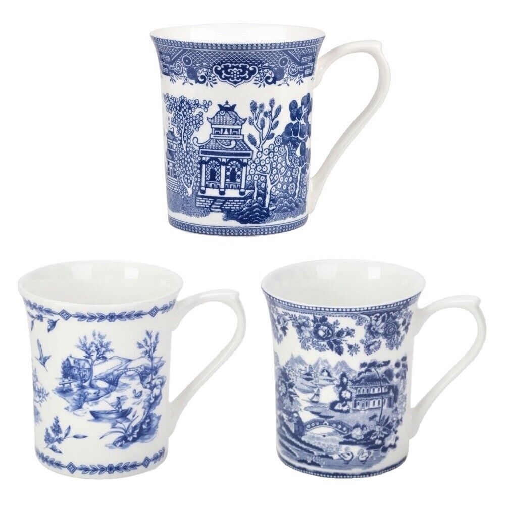 Queens 3AT Blue Story 200ml/7oz Royale Mugs (PK6) Queens By Churchill