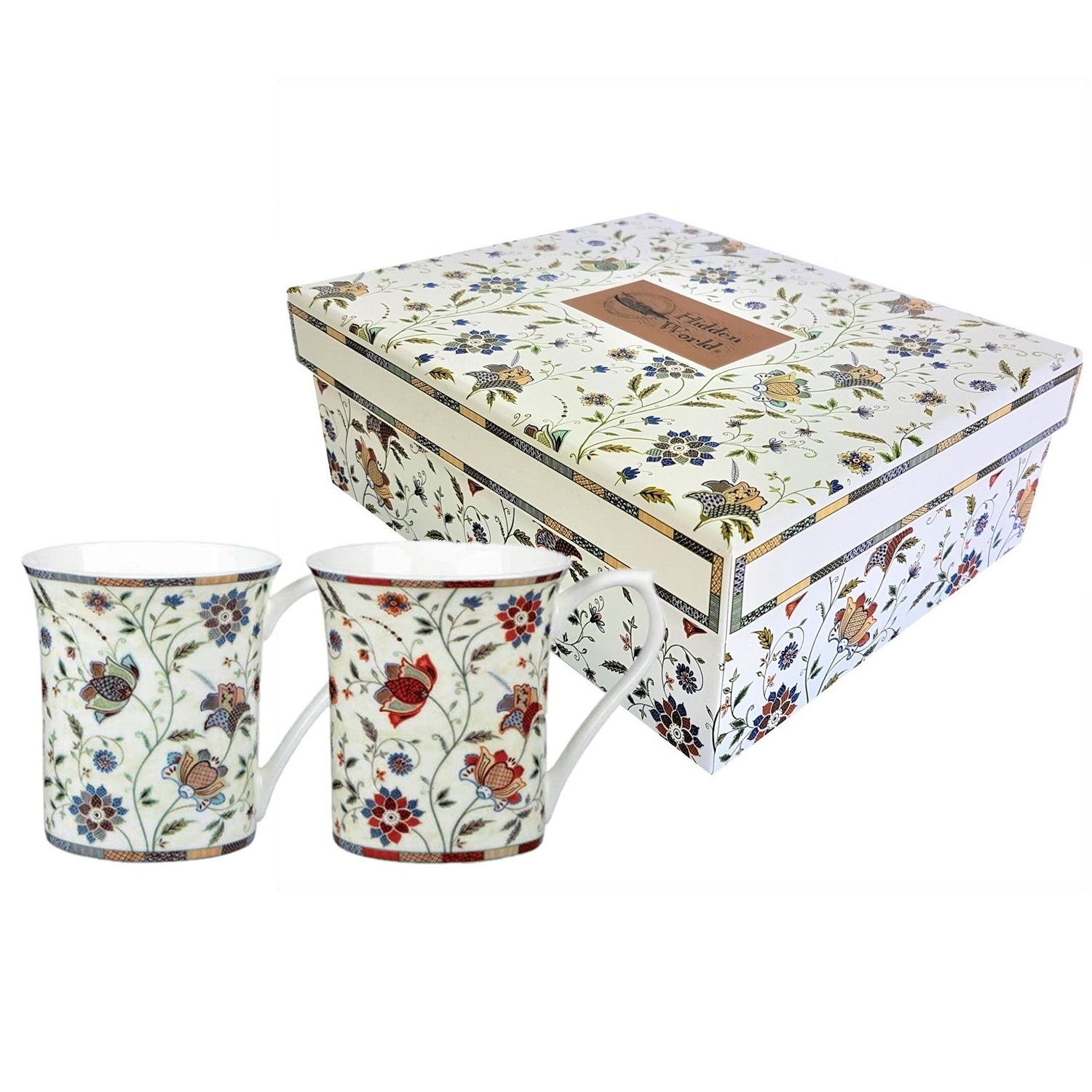 Queens 2AT Indian Silk 200ml/7oz Royale Mugs (S/4) Queens By Churchill