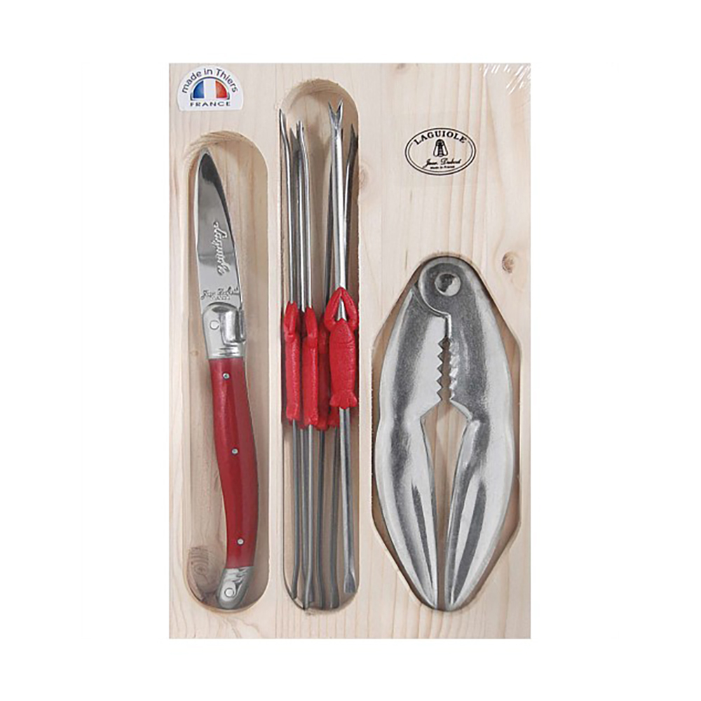 Jean Dubost Laguiole Seafood Red 8pc Set