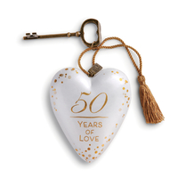 DEMDACO Art Heart - 10cm/4" 50 Years of Love
