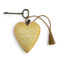 DEMDACO Art Heart - 10cm/4" Hello Sunshine