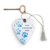 DEMDACO Art Heart - 10cm/4" Who Rescued Who Art Heart