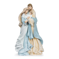 Roman Christmas - 25cm/10" Blue Leaf Holy Family