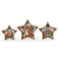 Roman Christmas - 20cm/8" Nativity Stars (S/3)