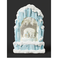 Roman Christmas - 25cm/10" Arctic Brilliance Lit Water Igloo with Polar Bears