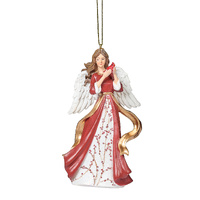 Roman Christmas - 10cm/4" Frosted Berry Angel HO