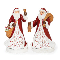 Roman Christmas - 23cm/9" Frosted Berry Santa (2AT)