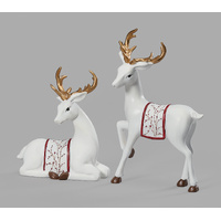 Roman Christmas - 25cm/10" Frosted Berry Deer (2AT)