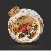 Roman Christmas - 20cm/8" Lit Cardinal Ornament