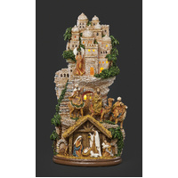 Roman Christmas - 43cm/17" Lit Stairs Nativity