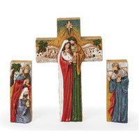 Roman Christmas - 25cm/10" Nativity Crosses (S/3)