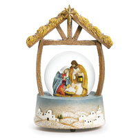 Roman Christmas - Musical Holy Family 80mm Dome