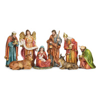 Roman Christmas - 20cm/8" Glitter Nativity (S/8)
