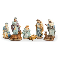 Roman Christmas - 25cm/10" Blue Nativity (S/8)