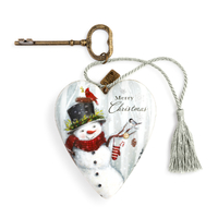 DEMDACO Art Heart - 4cm/1.5" Merry Christmas Snowman