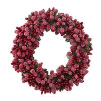 RAZ Holly & Pine - 14cm/5.5" Beaded Berry Candle Ring