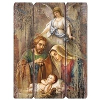 Roman Joseph's Studio - 43cm/17" Holy Family With Angel Panel