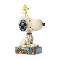 Peanuts by Jim Shore - 12.7cm/5" Snoopy and Woodstock Personality Pose