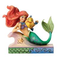 Disney Traditions - 13cm Ariel with Flounder