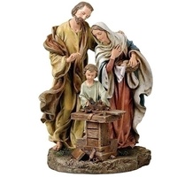 Roman Joseph's Studio - 24cm/9.5" Holy Family In Carpenter Shop