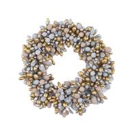 RAZ Holiday Rendezvous - 16.5cm/6.5" Beaded Berry Candle Ring