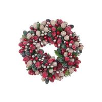 RAZ Holly & Pine - 11.4cm/4.5" Beaded Berry Candle Ring
