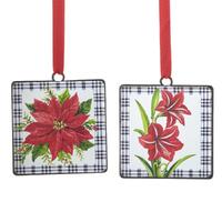 RAZ Holly & Pine - 10cm/4" Holiday Botanical Disc HO (2AT)