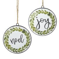 RAZ Seasons Frost - 15cm/6" Joy and Noel Disc HO (2AT)