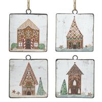 RAZ Holly Jolly Holiday - 12.5cm/5" Gingerbread House Disc HO (4AT)