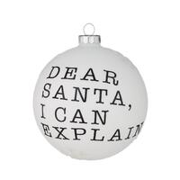 RAZ Dashing Through The Snow - 12.5cm/5" Dear Santa Ball HO
