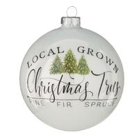RAZ Seasons Frost - 12cm/4.75" Christmas Trees Ball HO