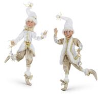 RAZ Holiday Rendezvous - 40cm/16" Posable Champagne Elf (2AT)