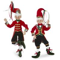 RAZ The Christmas Shop - 40.5cm/16" Plaid Posable Elf (2AT)