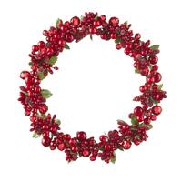 RAZ The Christmas Shop - 20cm/8" Red Beaded Wreath