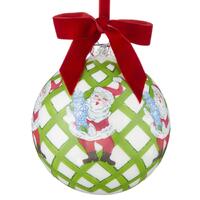 RAZ All Of The Trimmings - 11.5cm/4.5" Santa with Ginger Jar Ball HO