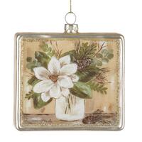 RAZ Seasons Frost - 11.5cm/4.5" Magnolia & Evergreen Disc HO