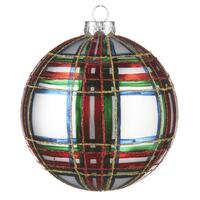 RAZ The Christmas Shop - 11.5cm/4.5" Plaid Ball HO