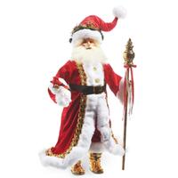 RAZ Holly & Pine - 57cm/22.5" Santa With Staff