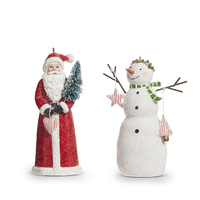 RAZ Wonder & Joy - 12.5cm/5" Santa and Snowman HO (2AT)
