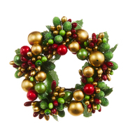 RAZ Winterberry - 9m/3.5" Beaded Berry Candle Ring