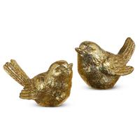 RAZ Holiday Rendezvous - 7.5cm/3" Champagne Bird (2AT)
