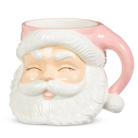 RAZ A Blushing Holiday - 19cm/7.5" Pink Santa Container
