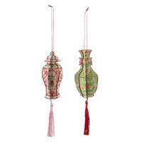 RAZ Christmas In The Garden - 11.4cm/4.5" Chinoiserie Jar HO (2AT)