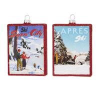 RAZ Dashing Through The Snow - 12.5cm/5" Vintage Ski HO (2AT)