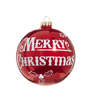 RAZ Christmas In The Garden - 12.5cm/5" Merry Christmas Ball HO