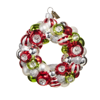 RAZ Eric Cortina - 10cm/4" Red, Green and White Wreath HO