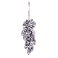 *NEW* RAZ Yuletide Traditions - 61cm/24" Hanging Iced Pinecone Cluster