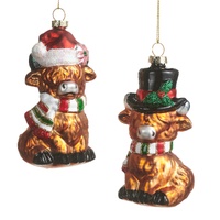 *NEW* RAZ Yuletide Traditions - 10.15cm/4" Gighland Cow HO (2AT)