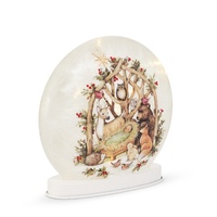 *NEW* RAZ Yuletide Traditions - 20.30cm/8" Woodland Nativity Lighted Disc